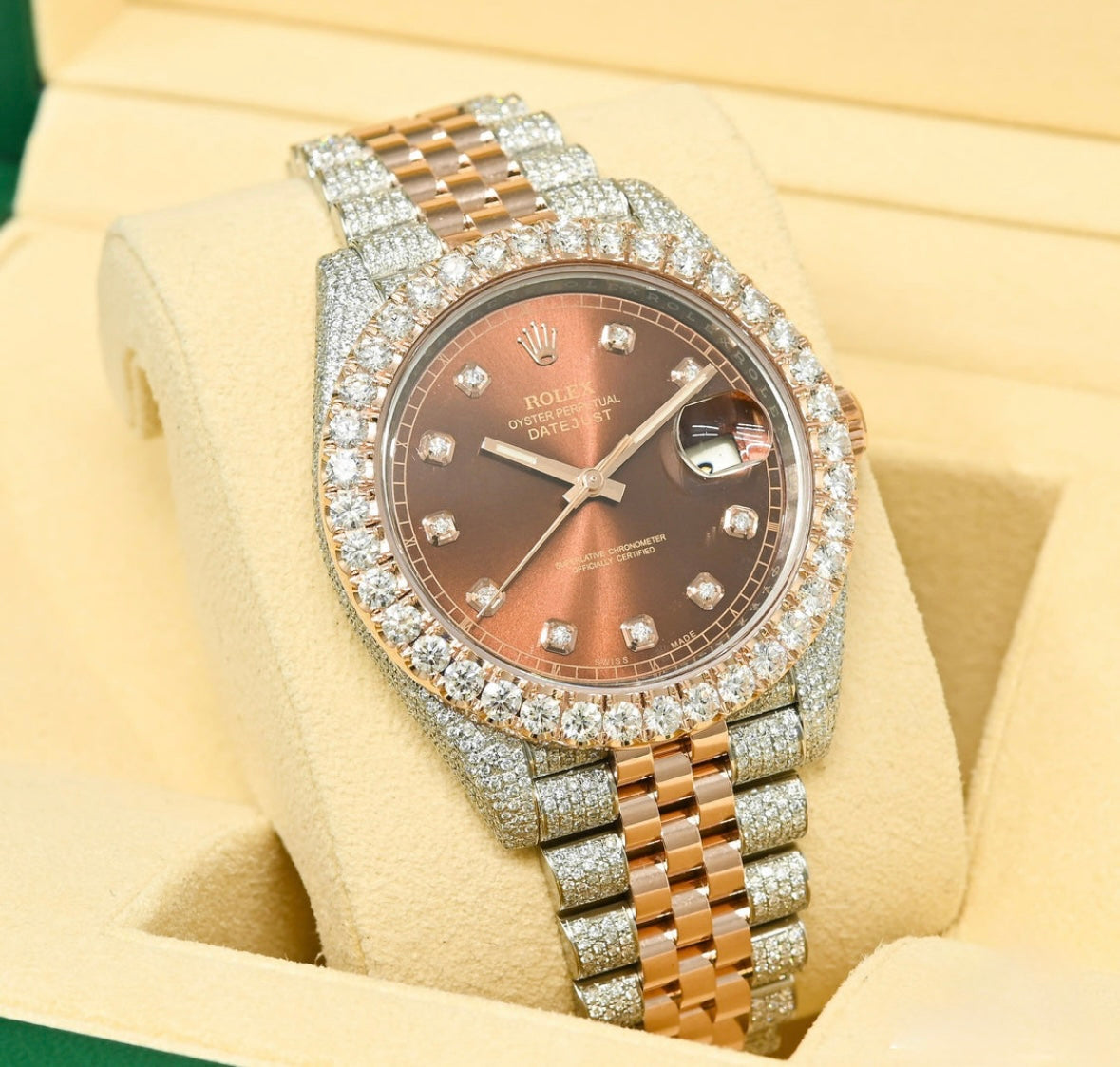 Rolex Datejust Jubilee Everose Iced