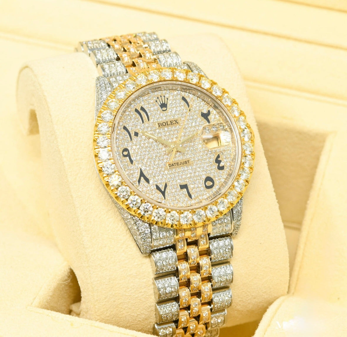 Rolex Datejust Full Iced Arabic Two-Tone