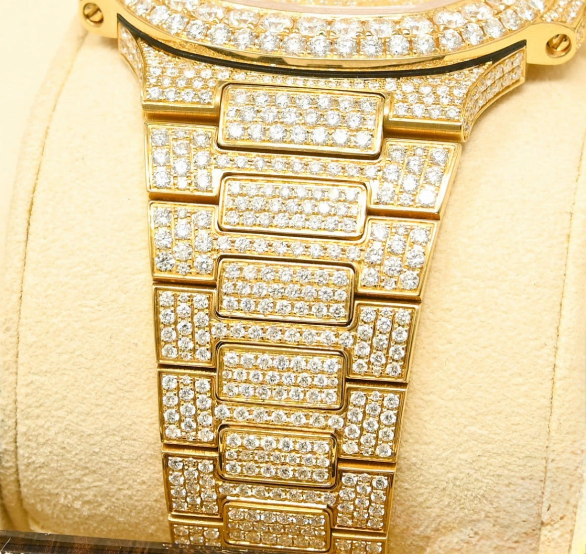 Patek Philippe Nautilus Full Iced Yellow Gold