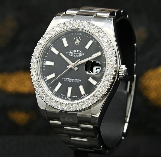 Rolex Datejust White Iced Out