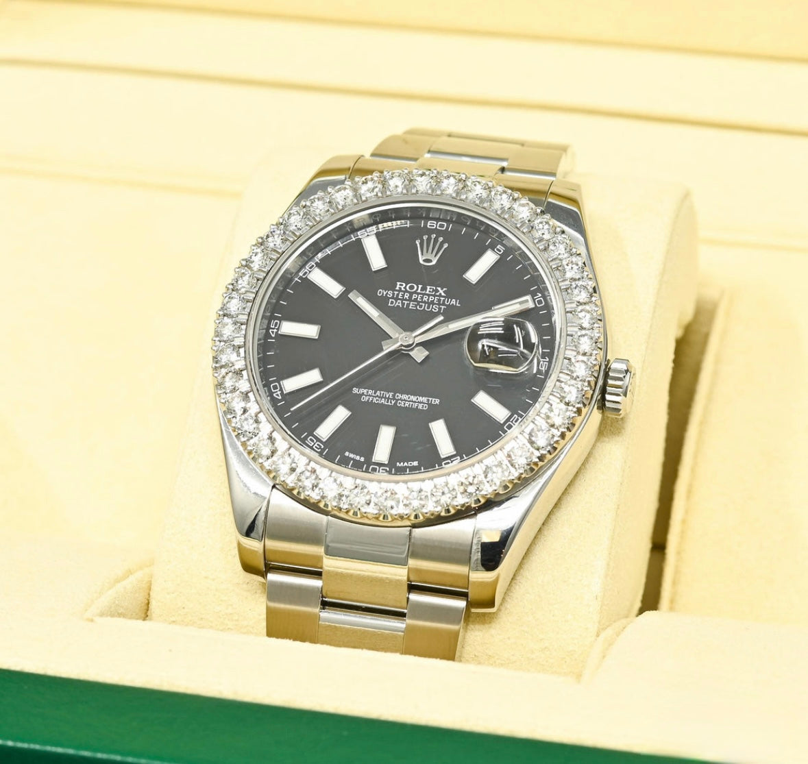 Rolex Datejust White Iced Out