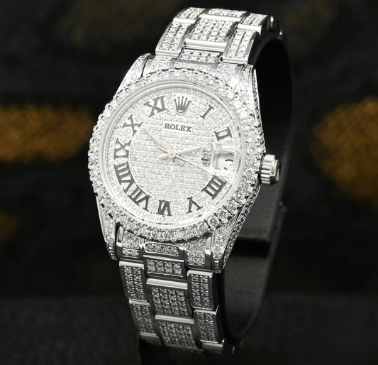 Rolex Oyster Perpetual Date Full Iced Out