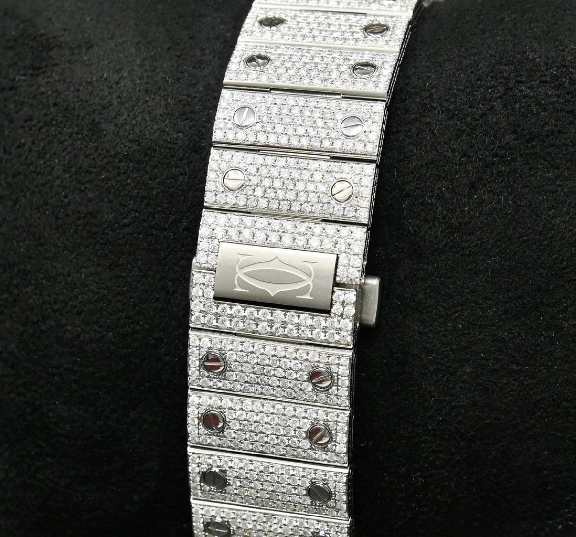 Cartier Santos 100 XL - Full Iced Everose