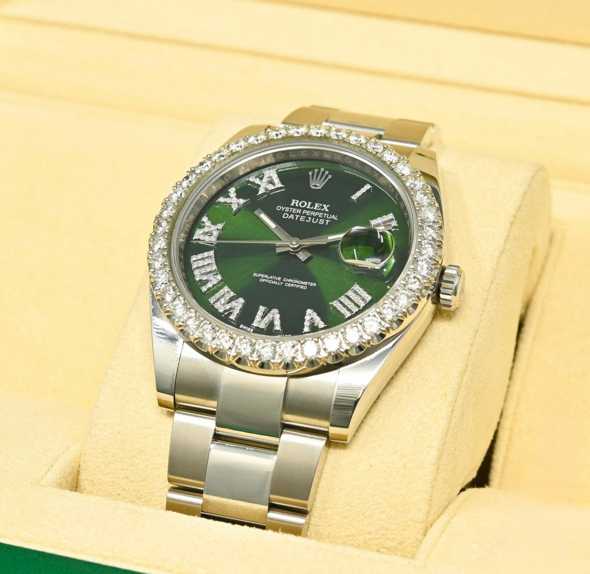 Rolex Datejust Green Romain Iced