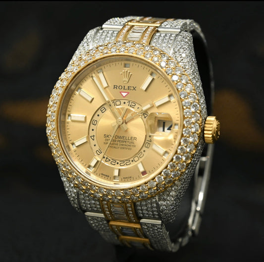 Rolex Sky-Dweller Champagne Iced Out