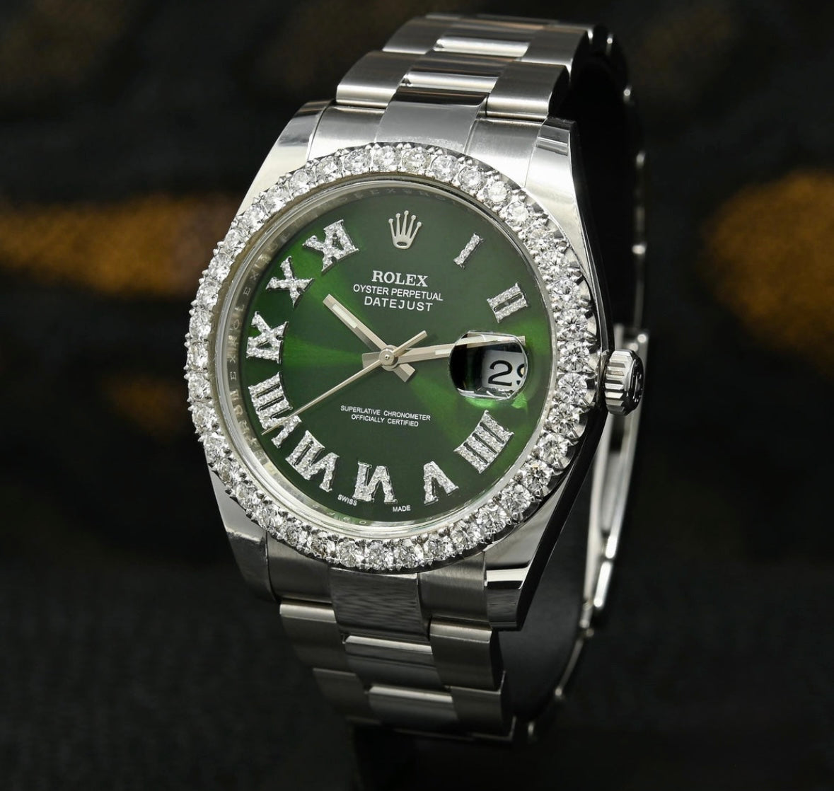 Rolex Datejust Green Romain Iced