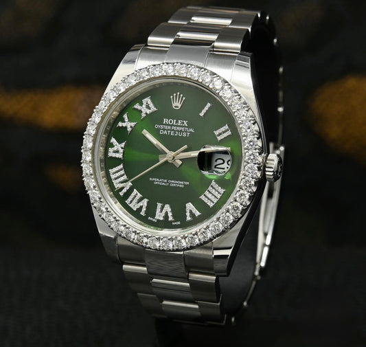 Rolex Datejust Green Romain Iced