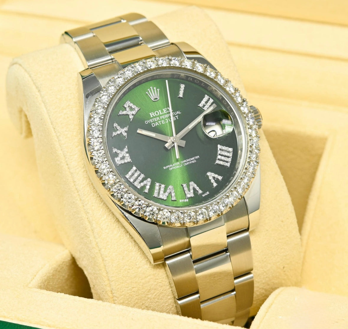 Rolex Datejust Green Romain Iced