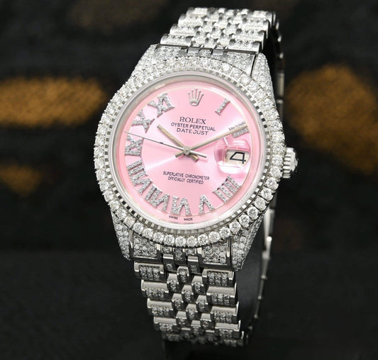 Rolex Datejust Pink Iced Out