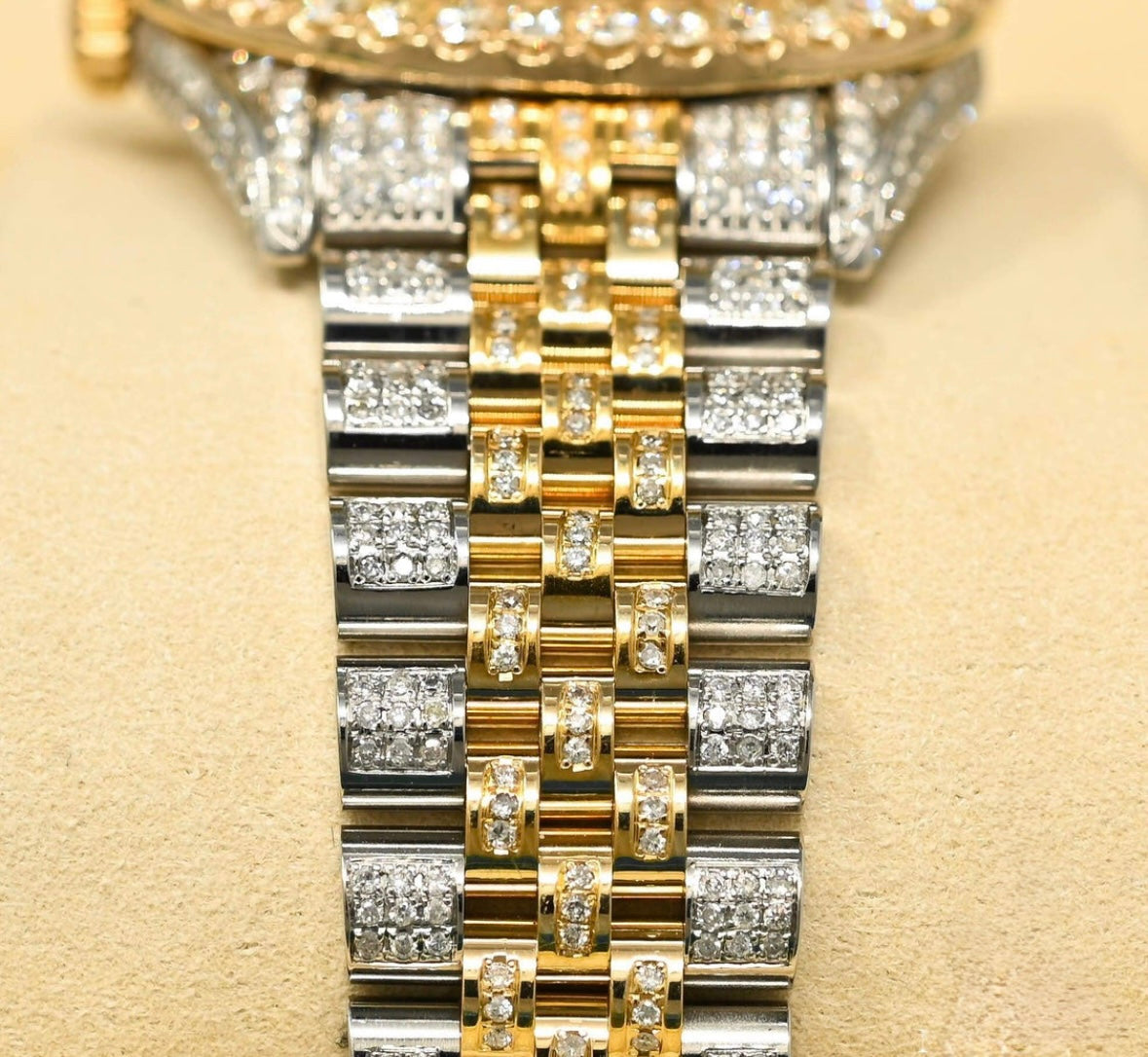 Rolex Datejust Red Iced Out