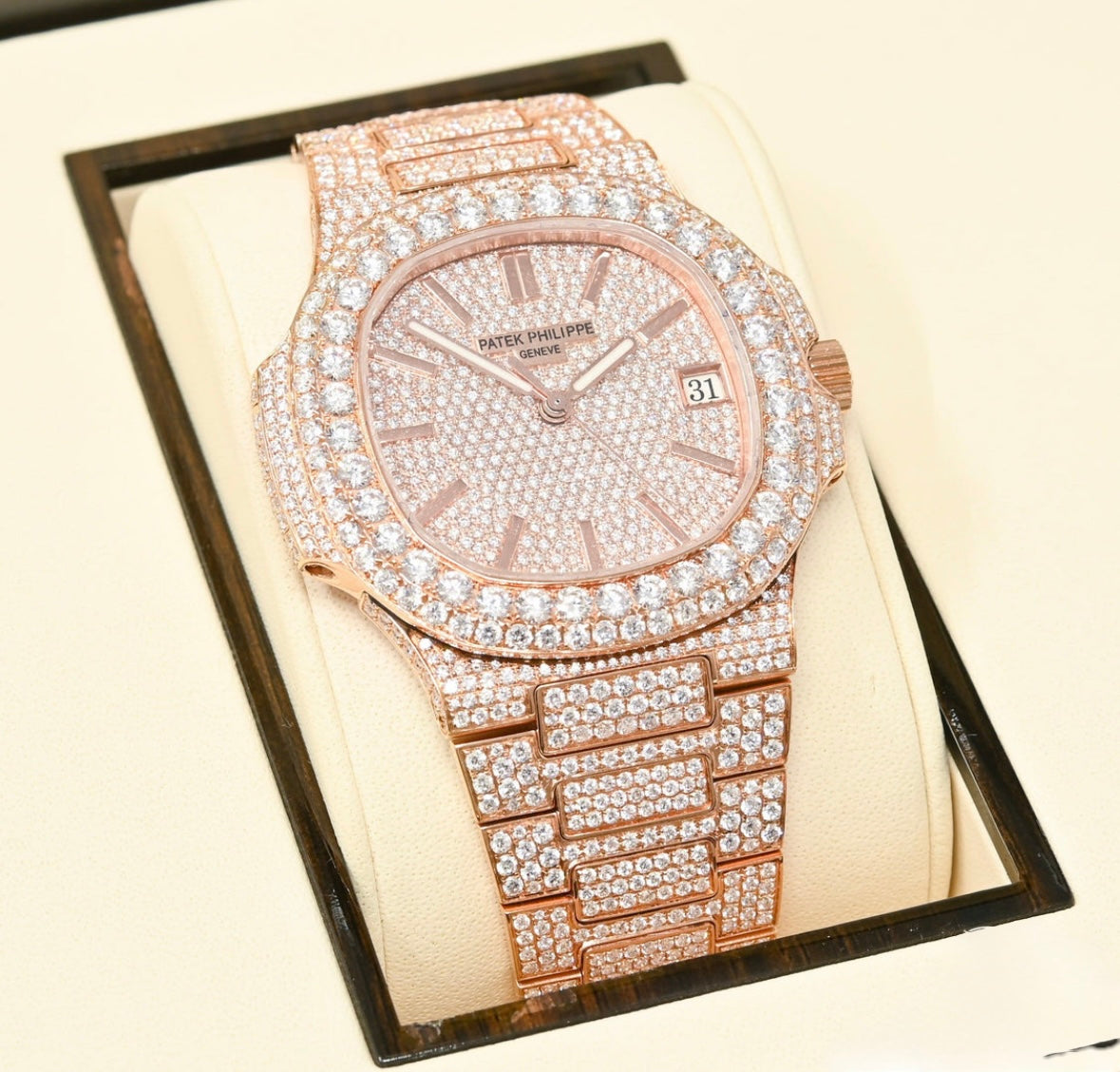 Patek Philippe Nautilus Full Iced Everose