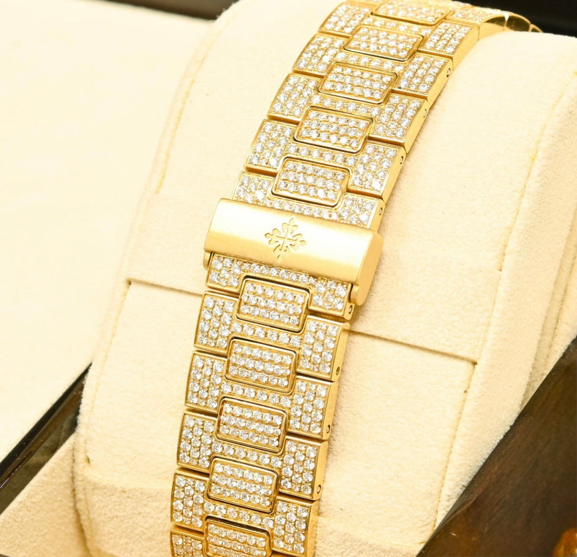 Patek Philippe Nautilus Full Iced Yellow Gold